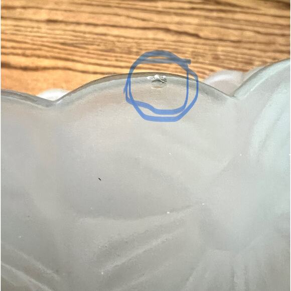 Vintage Art Deco Semi Flush Mount Glass Ceiling Light Fixture Floral 30s 40s 50s - Picture 4 of 9